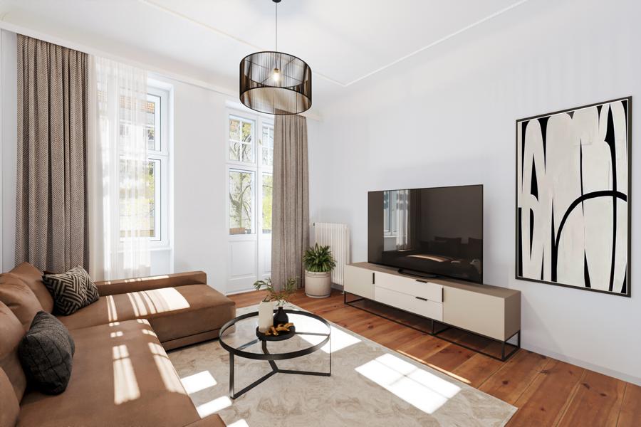 Altbauliebe: Bezugsfähige 3-Zimmer-Wohnung am Schillerpark